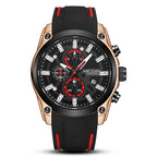 MEGIR Mens Quartz Analog Sports Watch Luminous Chronograph Silicone Band Men's Quartz Sports Watch