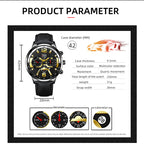 Orologio Automatico da Uomo Deyros Fashion Business Casual al Quarzo Impermeabile con Cinturino in Pelle