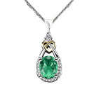 925 Sterling-silver-Blue Oval Stone Women's Nacklaces