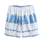 Personality Printing Lapel Shirt Loose Shorts Beach Suit - Acquisti Online