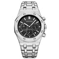 PINTIME Orologi da polso cronografo da uomo alla moda con movimento al quarzo, orologi da polso al quarzo impermeabili