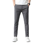 Fashionable Solid Color Casual Suit Pants Men's Thin