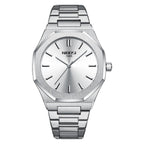 NIBOSI 2520 Stainless Steel Watch with Japanese Movement Back Chronograph Formal Men's Watch
