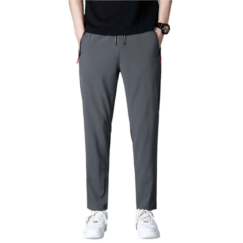 Heren modieuze casual formele zakelijke broeken strepen recht middelhoge taille polyestervezel slim fit heren casual formele broeken