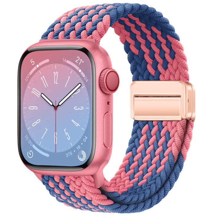 Smart Apple Watch Band Braided Solo Loop Band Magnetic Buckle Band MultiFunction Sports Mode iWatch - Acquisti Online
