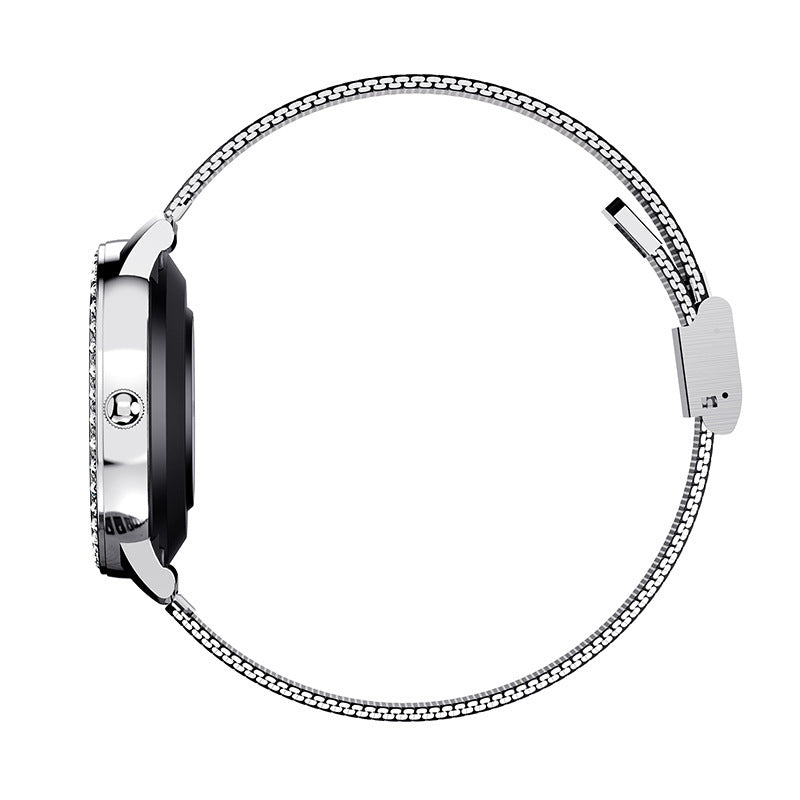 Orologio intelligente da donna con Bluetooth, chiamata BT, monitoraggio del fitness, monitoraggio della salute, design di lusso, orologio intelligente da donna realizzato in strass