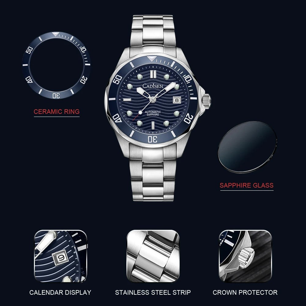 CADISEN C8201 Man Business Casula Automatic Watch - Acquisti Online
