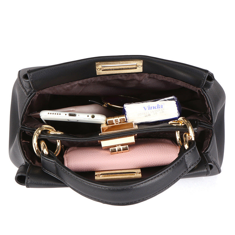 Women's Fashionable Handbag New Stylish Shoulder Bag Multi Pocket Large Capacity Original Leather Women Shoulder Bag