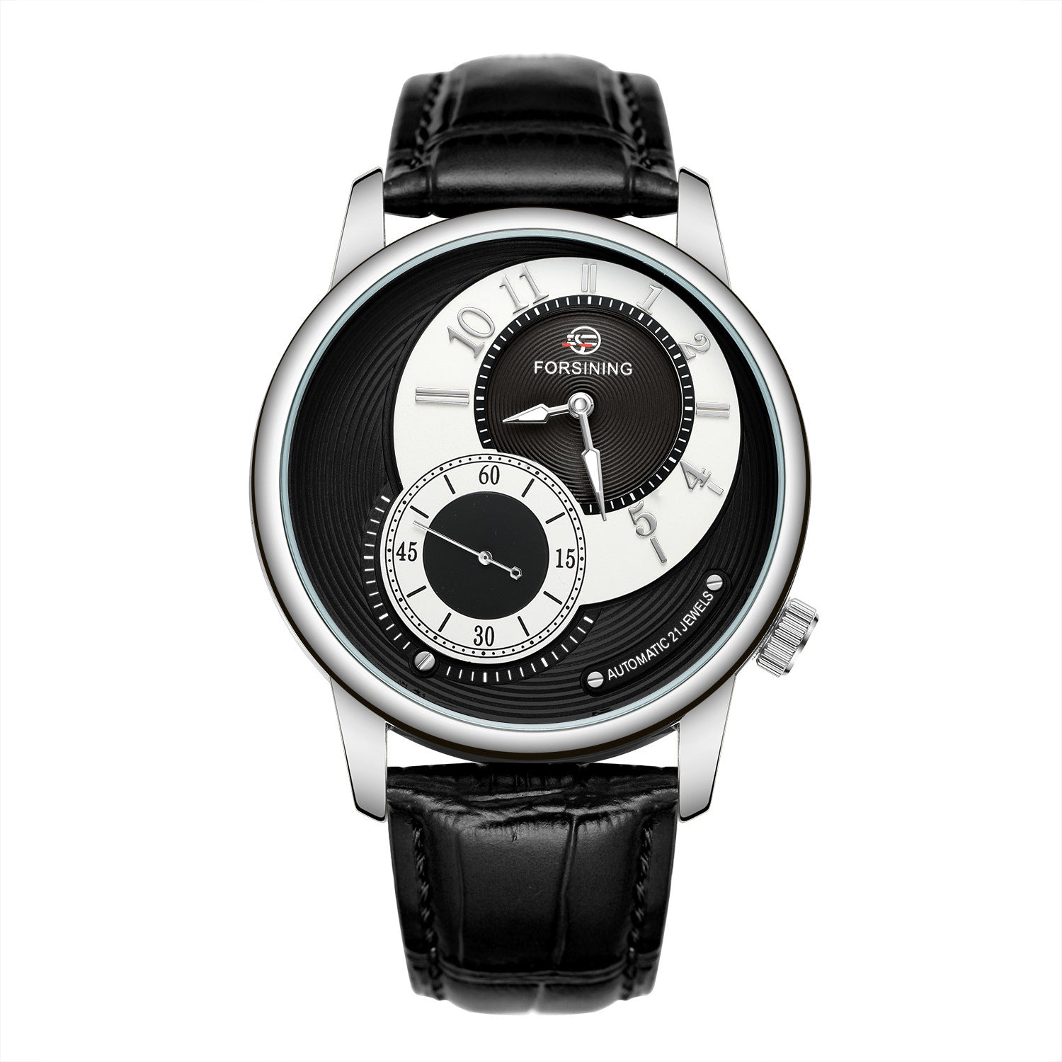 Men's FORSINING New Men's Watches Fashion Luxury Brand Genuine Leather Classic Wristwatches