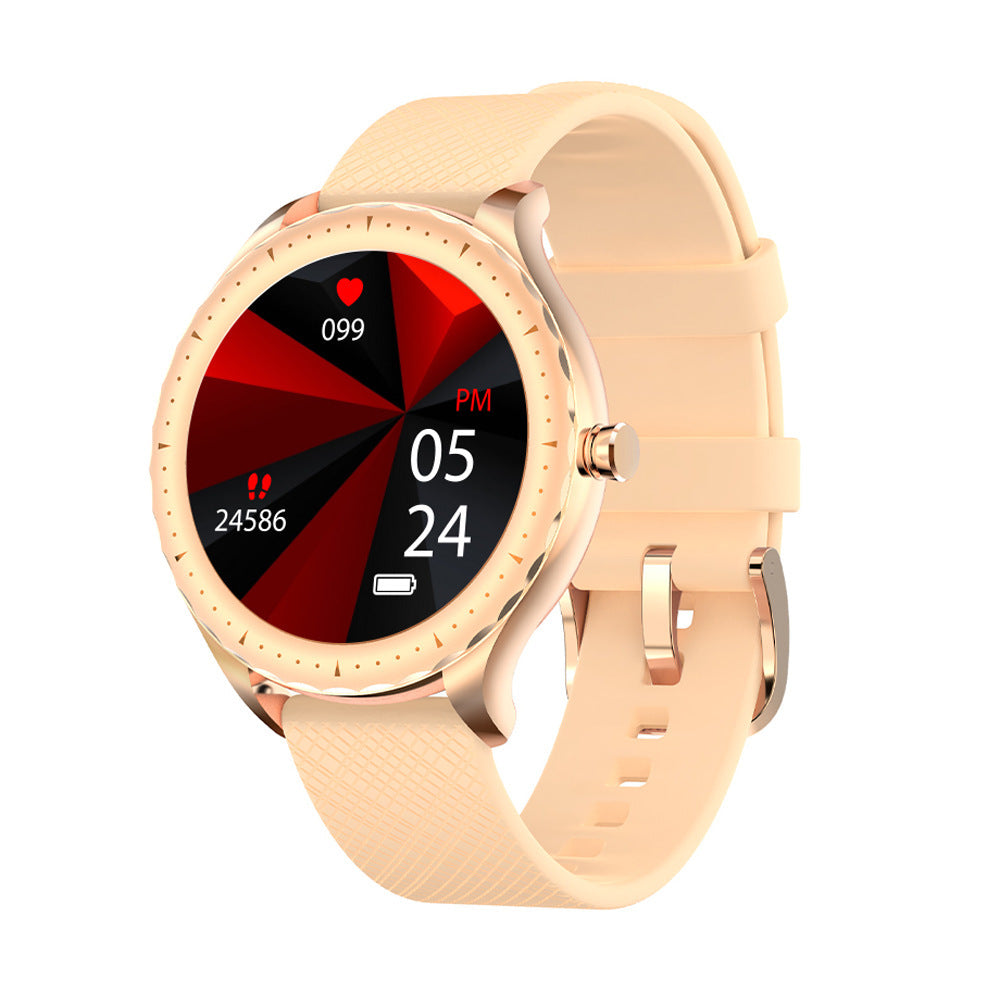 Vrouwen Smartwatch Bluetooth Calls Fitness Tracker met 1,09'' Rond Touchscreen Waterdichte Gezondheidsmonitor Smartwatch