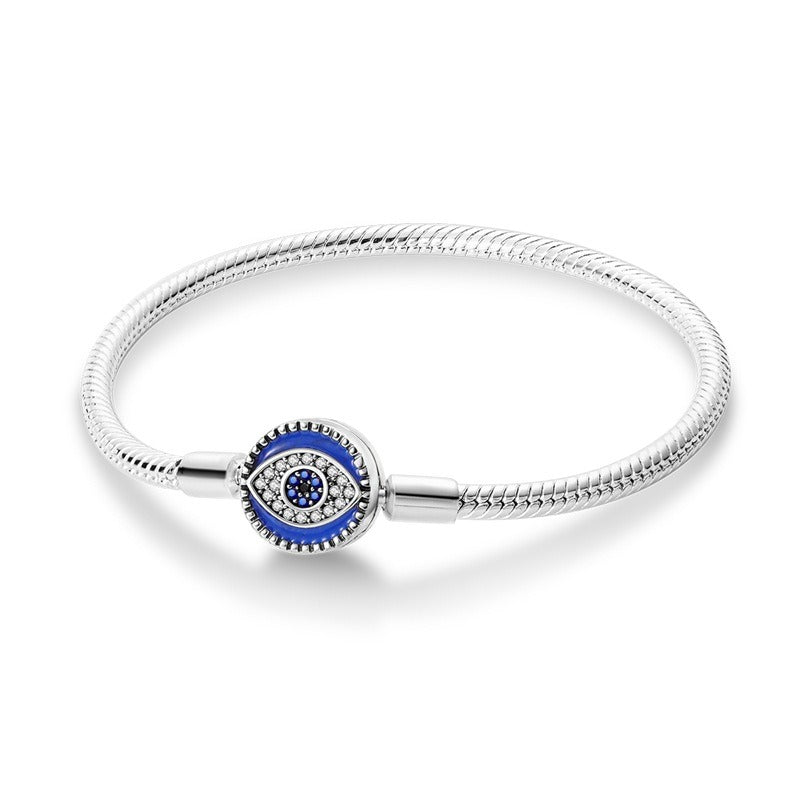 Damesarmband, modieus, koperverguld, 925 zilveren armband met slangenbotmotief, hoogwaardige, trendy damesarmband