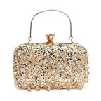 Women Luxury Handbag with Sequins Party Dinner Handbag Ladies Night Bag with Chain Women Banquet Clutch Bag