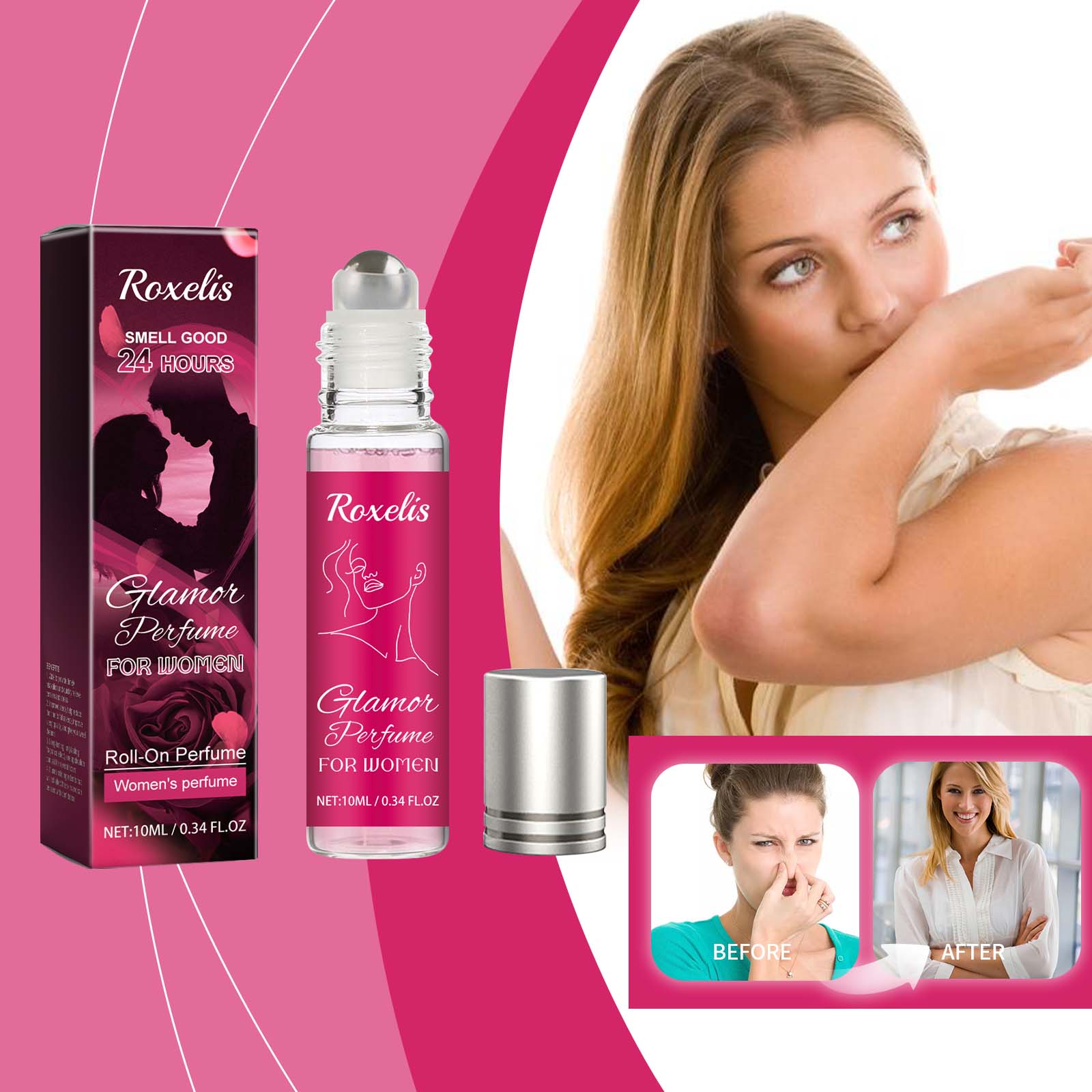 Glamour Parfum voor Vrouwen, Geur Langdurige Geur Draagbaar Vrouwen Volwassen Elegant Fris Straalt Natuurlijk Uit Niche Flirterig Aantrekkelijk Parfum