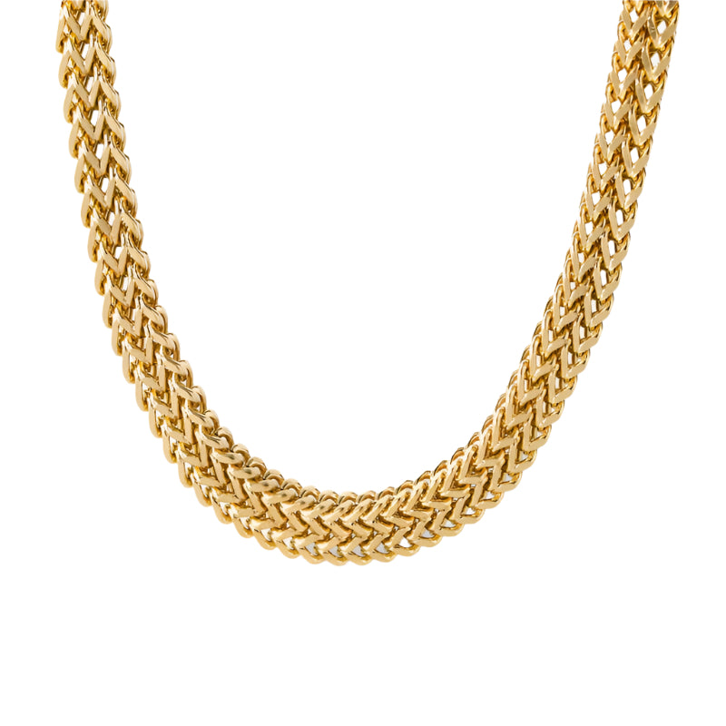 316L Stainless Steel Gold Color Thick Chain Choker Necklace For Women