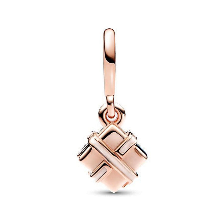 Pan Jiazhu Rose Gold Openable Birthday Gift Box Pendant Bow Ribbon Cute Gift Accessories