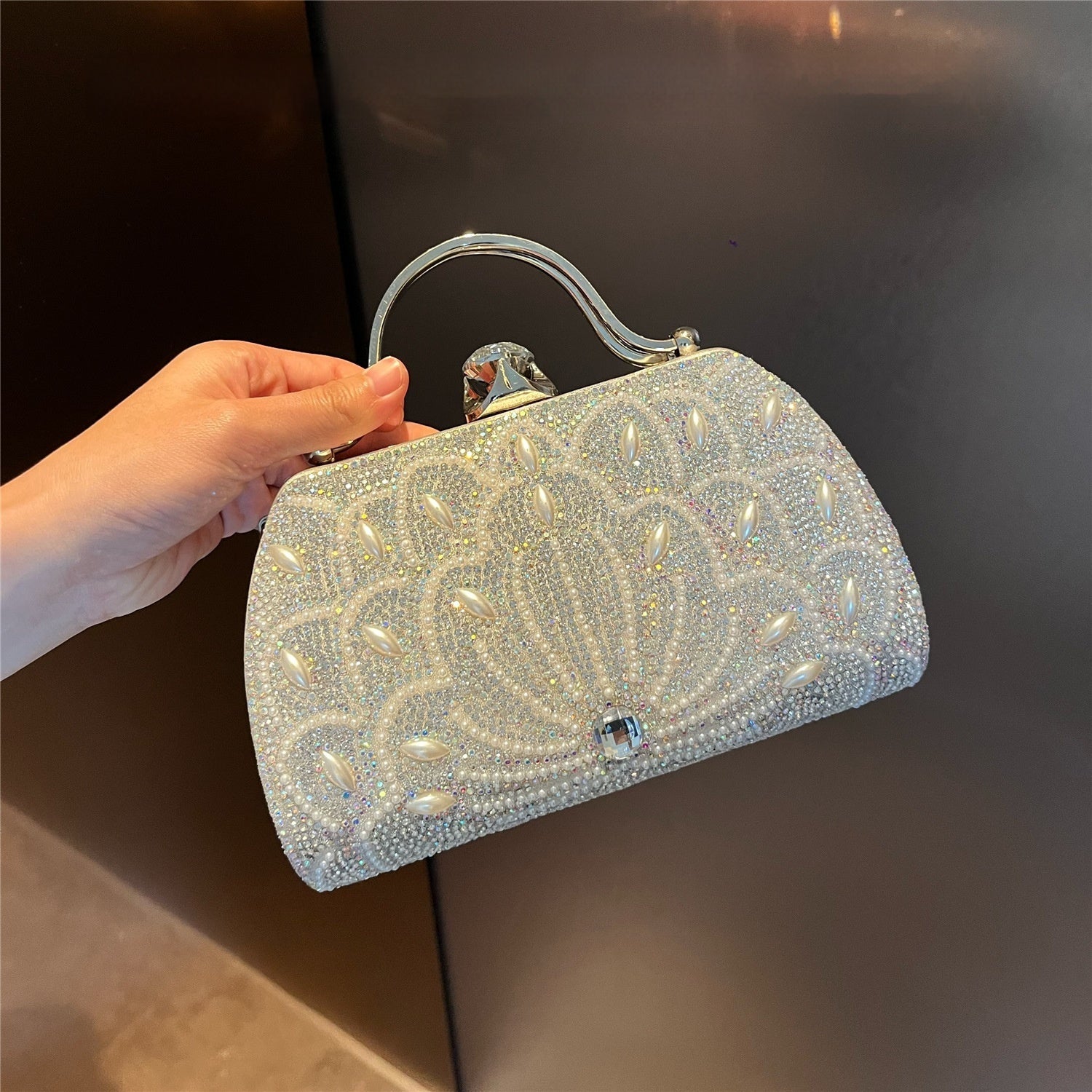 Luxury fashion party Attainable HandBag full stone craved for Women's - Acquisti Online