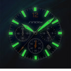 Man Leather Band Automatic Sports Watch - Acquisti Online