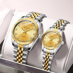 Men's and women's Quartz Rhinestone Simple Steel Belt Watch