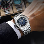 POEDAGAR Man Luxury Fashion Rhinestone Crafted Steel Band Watch - Acquisti Online