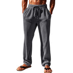Men's Fashion Casual Baggy Straight Trousers