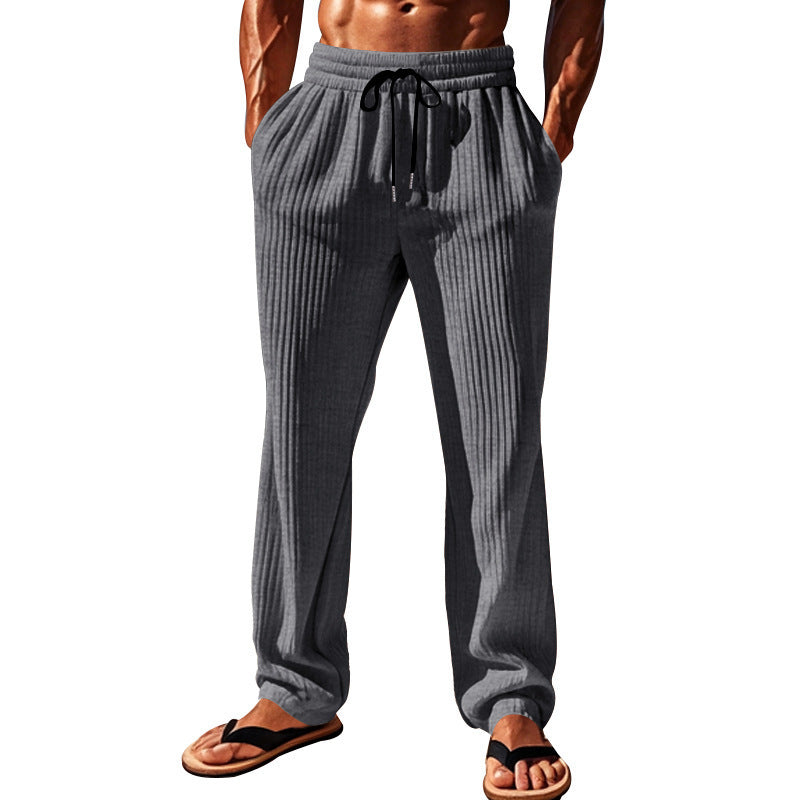 Men's Fashion Casual Baggy Straight Trousers