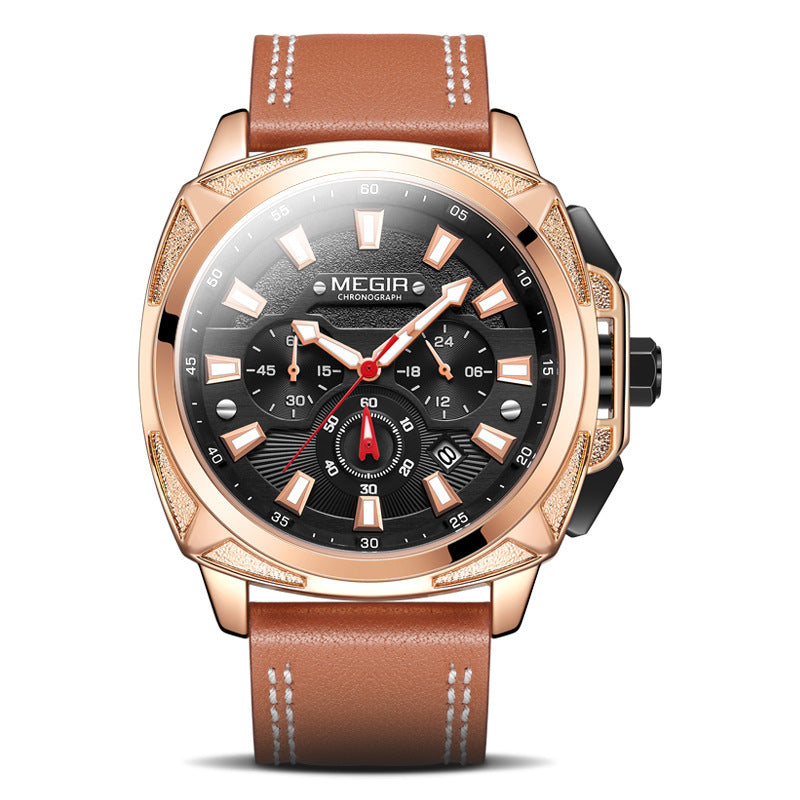 Orologio da uomo multifunzionale sportivo militare, orologio da uomo alla moda al quarzo