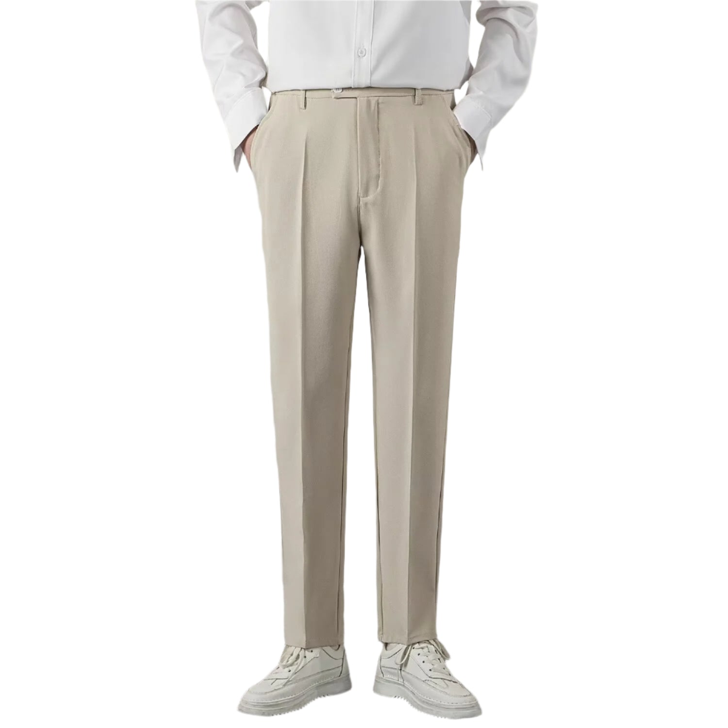 Men's Fashion Casual Suit Pants Straight Suit Pants Cropped Business Casual Sagging Leisure Men's Casual Formal Pants