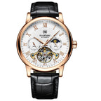 Orologio meccanico da uomo alla moda con quadrante grande in acciaio inossidabile e data luminosa