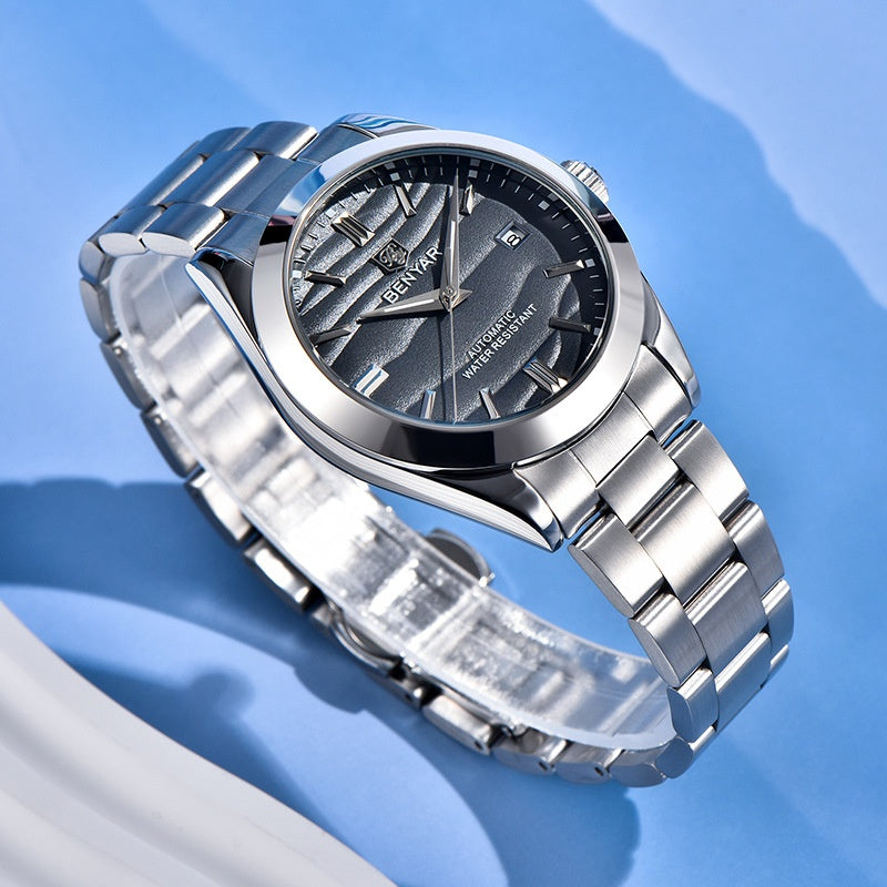 Man Business Casual Automatic Steel Band Waterproof Watch - Acquisti Online