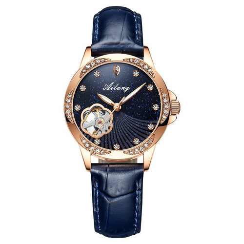 AILANG Dameshorloge Luxe Horloges Waterdicht Leer Automatisch Mechanisch Dameshorloge