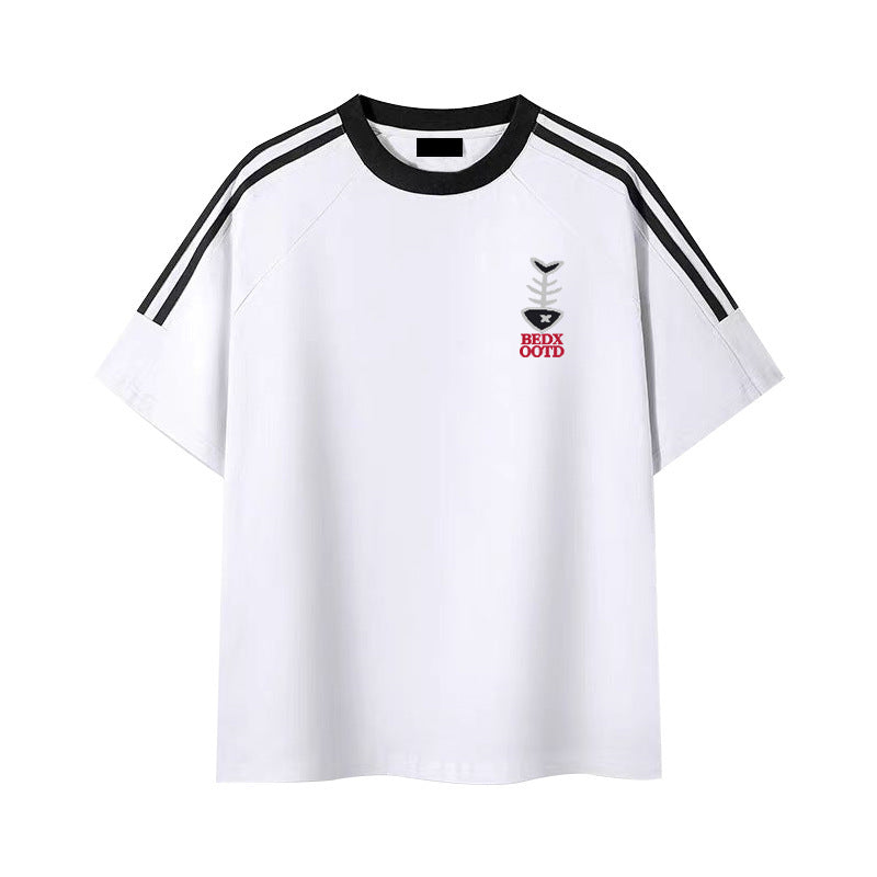 Heavy Cotton Short-sleeved T-shirt Men's Loose Top - Acquisti Online