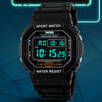 Skmei Chrono Calendar Men's Waterproof Digital Watch Black Background Color