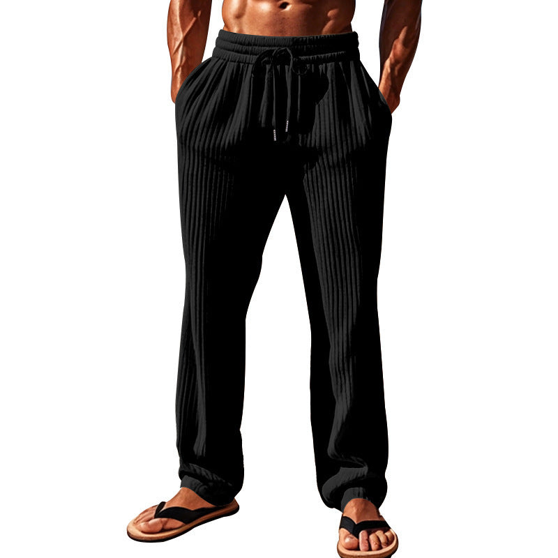Men's Fashion Casual Baggy Straight Trousers