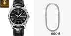 POEDAGAR Luxury Business Men's Wrist Watch Waterproof Luminous Date Week Men's Watch for Men Quartz Watch Leather Men's Watches reloj