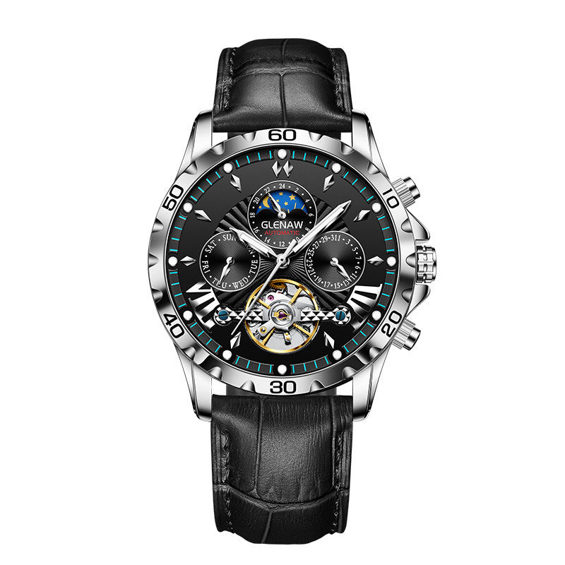GLENAW Men's Watch Top Brand Luxury Fashion Business Automatic Watch Waterproof Mechanical Watch Men Automatic Mechanical Watch - Acquisti Online