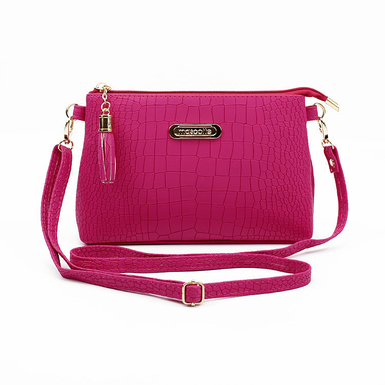 Women Fashion Alligator Pattern Shoulder Messenger Bags PU Leather Handbag Small Phone Purse Crossbody Bag