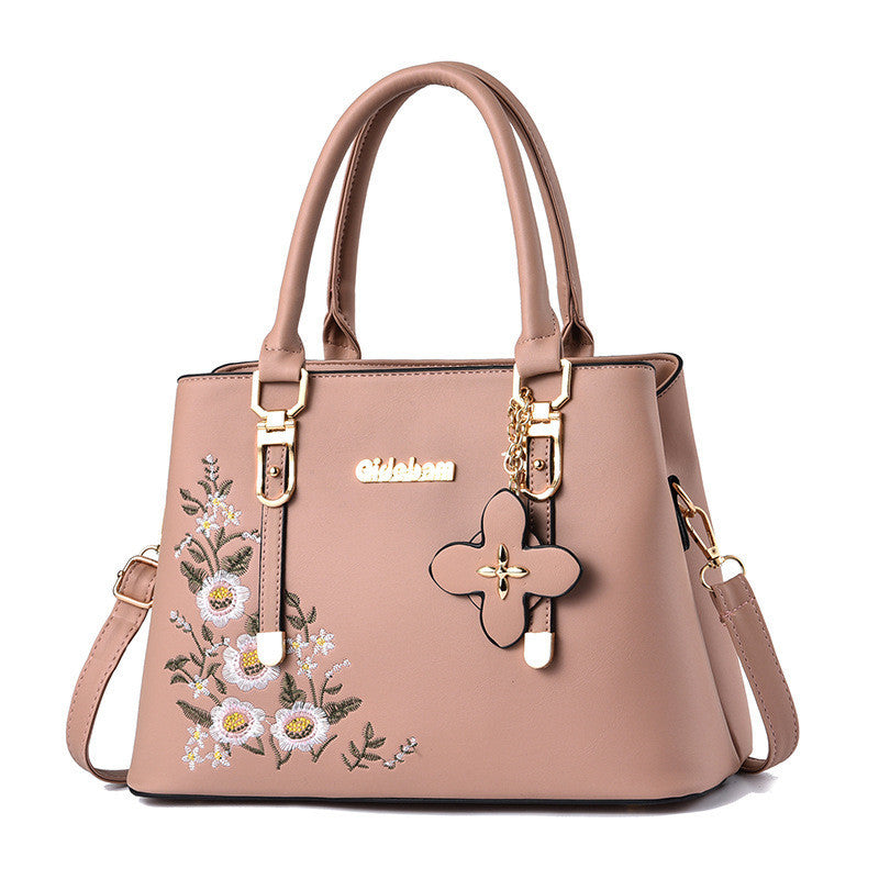 Embroidered Lady's Bag Large Capacity One-shoulder Messenger Bag