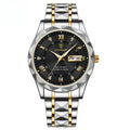 Orologio Poedagar da uomo, alla moda, casual-elegante, impermeabile, doppio datario, movimento automatico al quarzo luminoso
