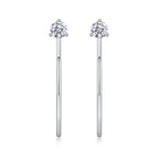 Graceful Afternoon Diamond Set Moissanite Silver Earrings Luxury Fashion Diamond Earrings Stud Earrings