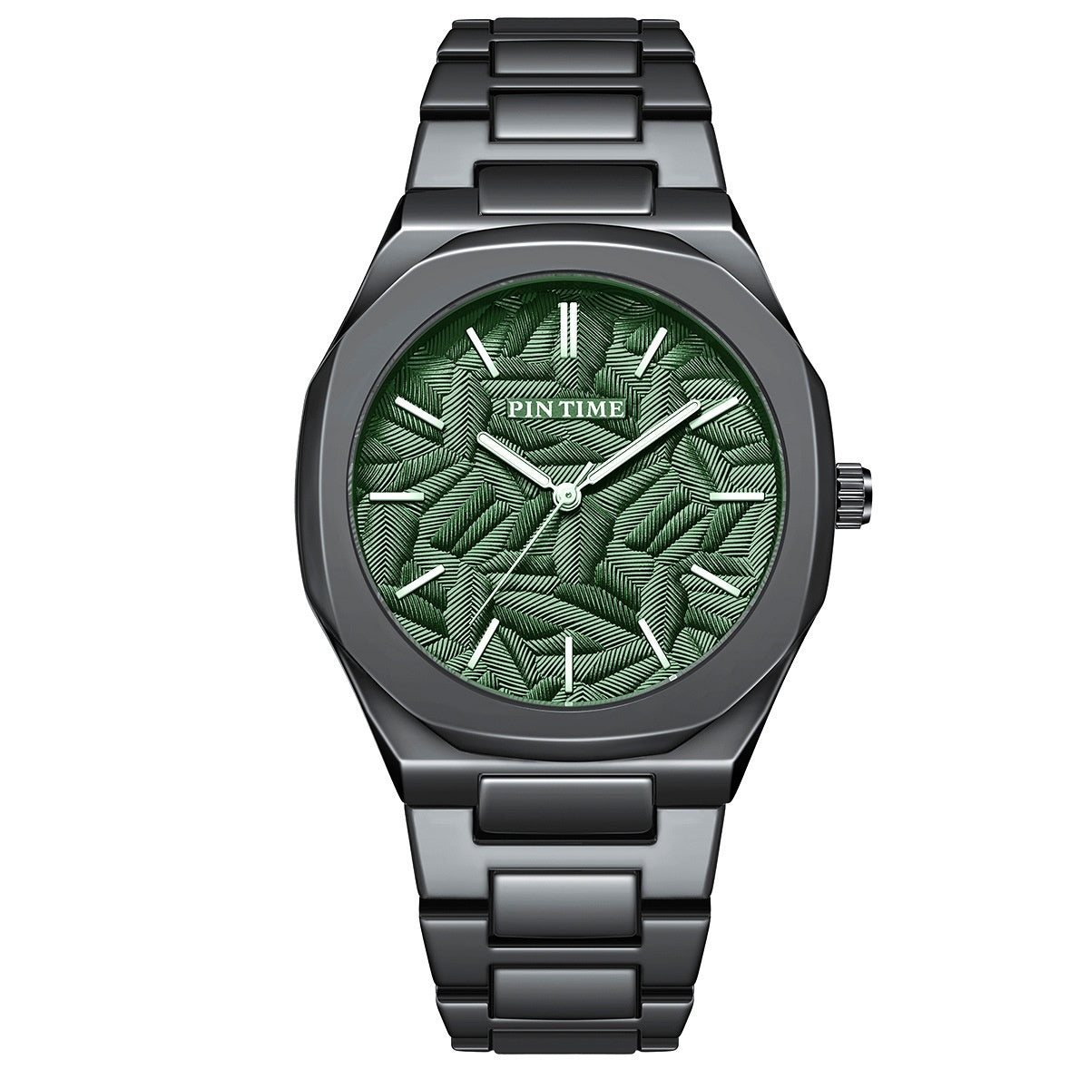 PINTIME Women Fashionable Quartz Watch Stainless Steel Waterproof Luminous Autometic Movemen Women Watch