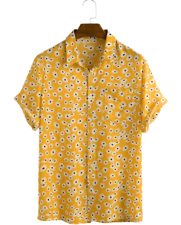 Herenmode Korte Mouw Bedrukt Overhemd Zomermouw Heren Casual Overhemd