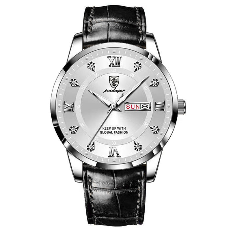 POEDAGAR Men's Watches Top Brand Luxury Leather Wrist Watch Men Sports Quartz Watch Waterproof Male Watch Relogio Masculino Men's Ultra-thin Quartz Watch - Acquisti Online