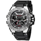 Dubbel display waterdicht lichtgevend quartzhorloge