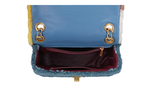 Women's Fashionable Faux Wool Shoulder Messenger Crossbody Handbag for Ladies Combination Color Women's Shoulder Bag