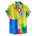 Men's Fashionable Casual Shirt Long Sleeve Plus Velvet Thickening Personalized printed High Collar Men's Casual Shirt