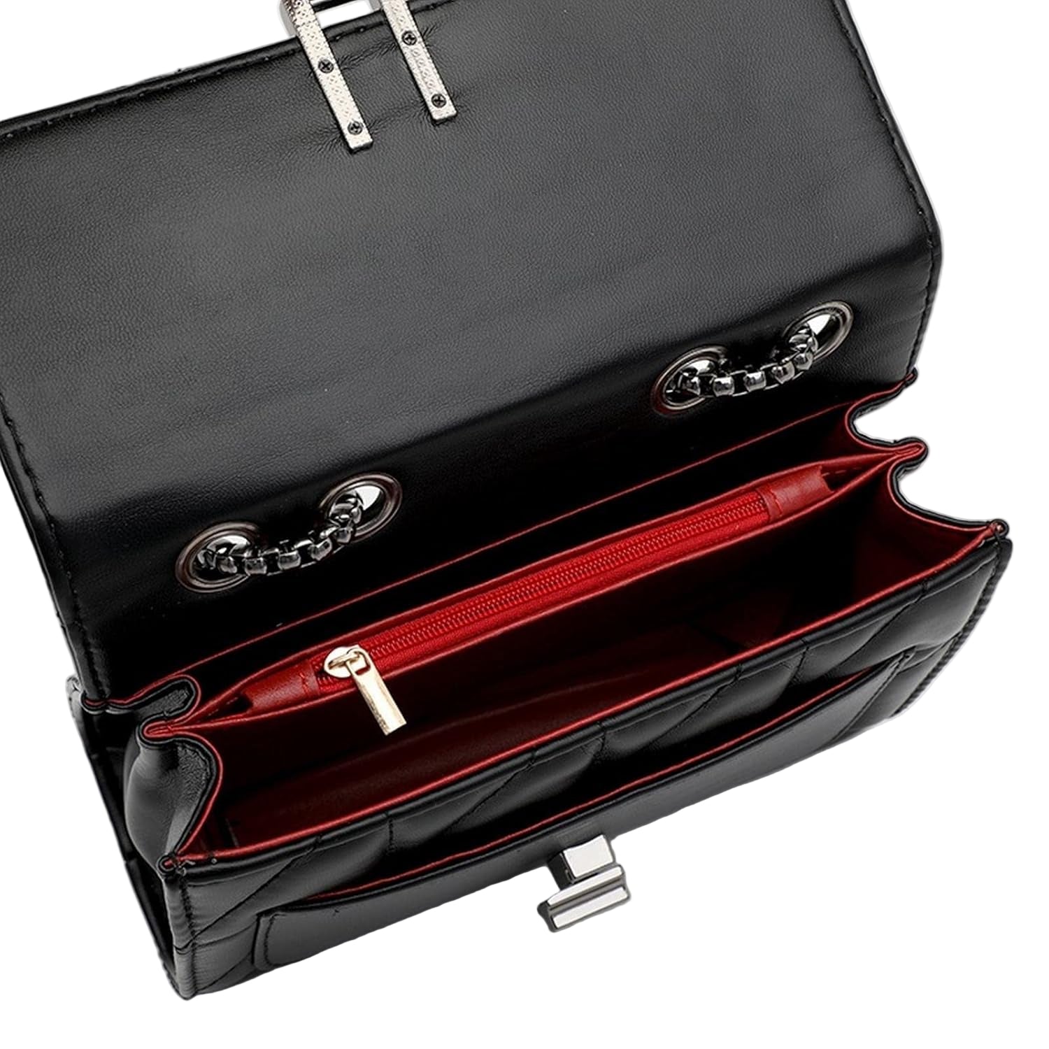 Women's Fashionable Shoulder Bag Original Leather Large Capacity Crossbody Bag Zipper Pocket Magnetic Buckle Women's Shoulder Bag