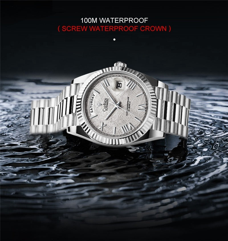 NEW 2025 CADISEN New Mens Automatic Mechanical Watch Luxury Brand Sapphire Luminous MIYOTA 8215 100M Waterproof Men's Watch