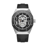 Domineering Skull Silicone Men's Watch Two-pin Waterproof Luminous Sports Quartz Watch
