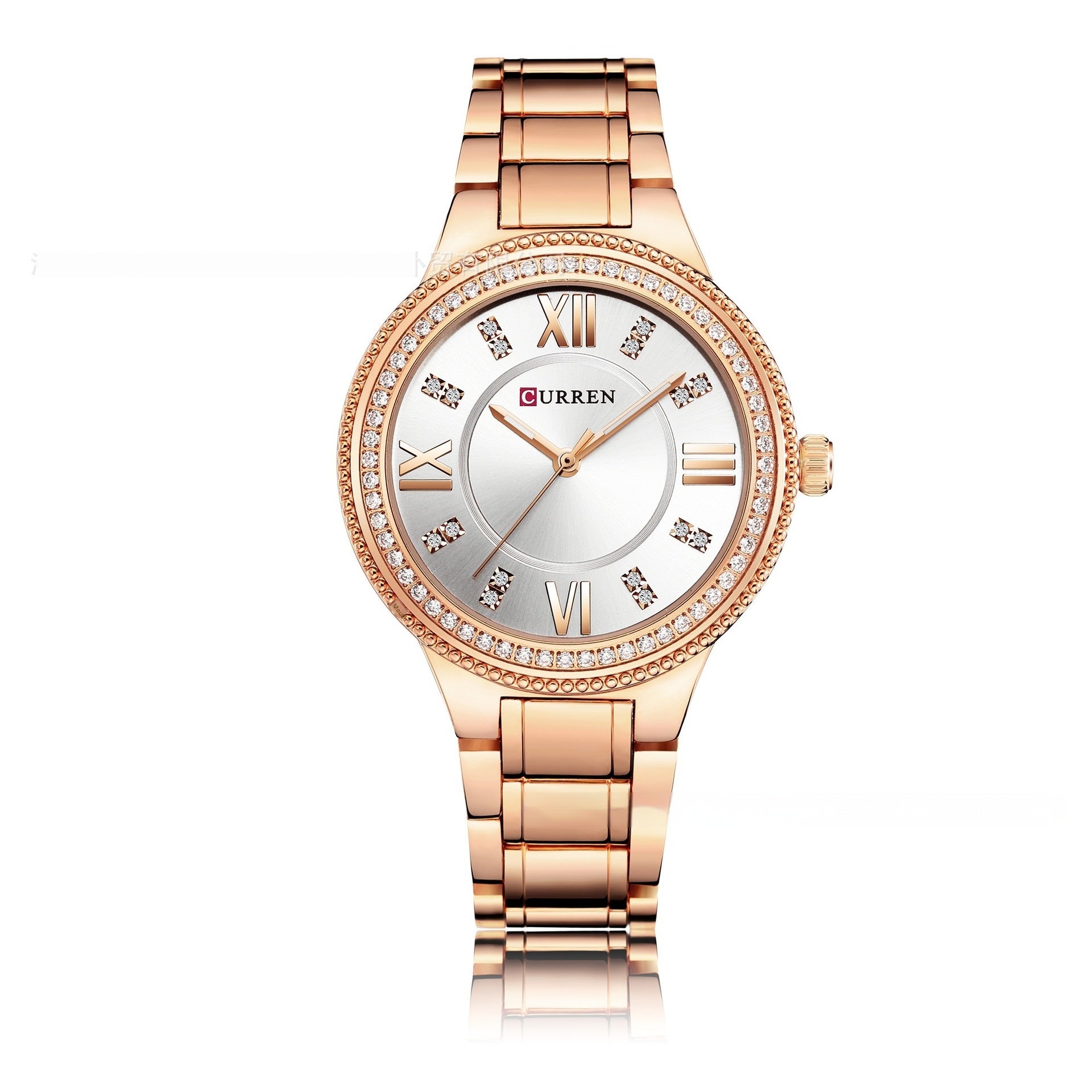 CURREN 9004 Women Quartz Watch Fashion Diamond Dress Bracelet Ladies Watches Quartz Women's Wrist Watch - Acquisti Online