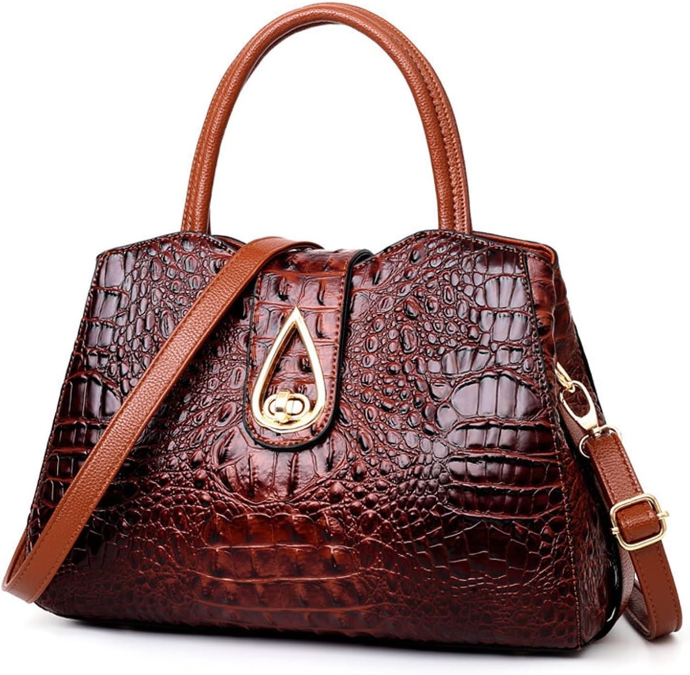 Luxe handtas voor dames, originele leren schoudertas met meerdere zakken en grote capaciteit, stijlvolle schoudertas voor dames
